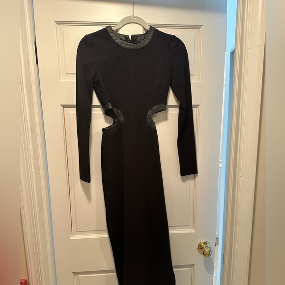 STAUD Black Long Sleeve Dolce Dress - Picture 4 of 4